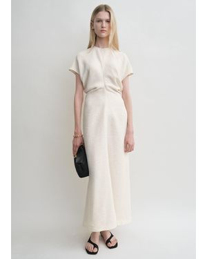 TOTEME Slouch Waist Crinkled Dress - White
