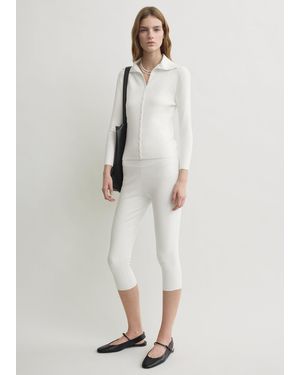 TOTEME Capri Knit Leggings - White
