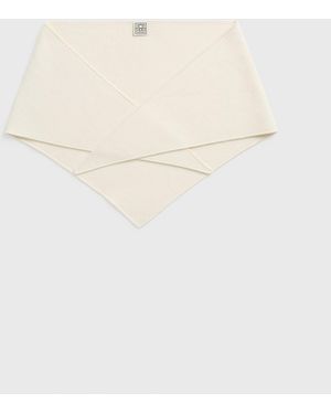 TOTEME Triangle Wool Scarf - Natural