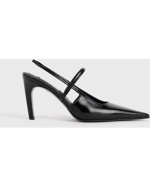 TOTEME Naplack Stiletto Slingbacks - White