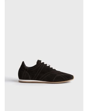 TOTEME Flex Suede Sneakers - Black