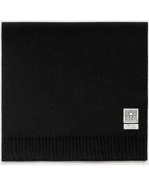 TOTEME Classic Wool Scarf - Black