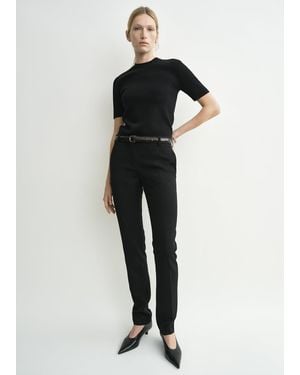 TOTEME Low-Waist Slim Evening Trousers - Black