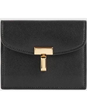 TOTEME T-Lock Leather Cardholder - White