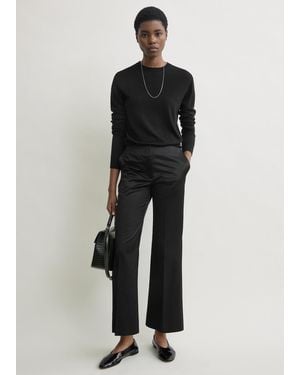 TOTEME Kick Flare Raw-Edge Pants - Black
