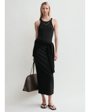 TOTEME Curved Rib Tank Dress - Black