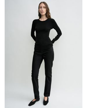 TOTEME Compact Cotton Top - Black