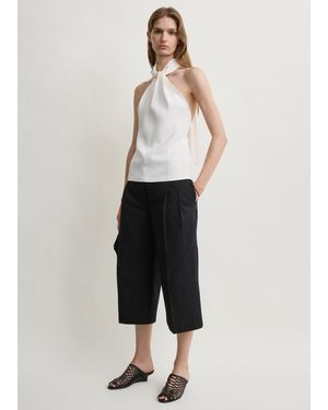 TOTEME Twist Halter Top - White