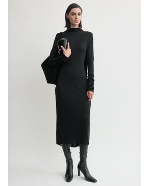 TOTEME Cocoon Cape Dress - Black