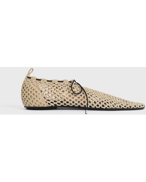 TOTEME Crochet Ballerinas - White