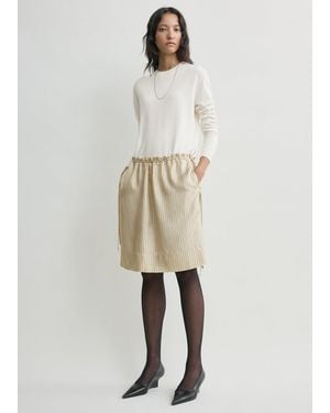 TOTEME Striped Mini Skirt - Natural