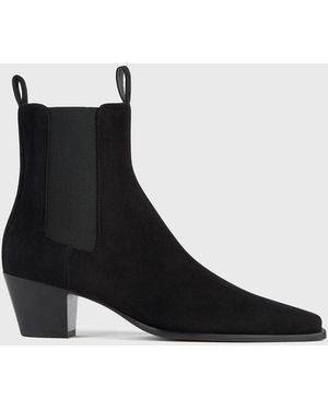 TOTEME Suede City Boots - Black