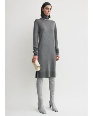 TOTEME Turtleneck Dress Mid - Grey