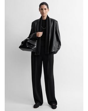 TOTEME Scarf Leather Jacket - Black