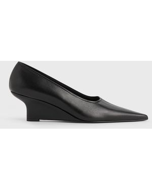 TOTEME Sharp Nappa Wedge Pumps - White