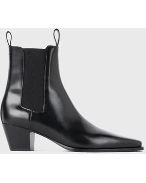 TOTEME Leather City Boots - White