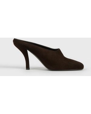 TOTEME Contour Suede Mules - White