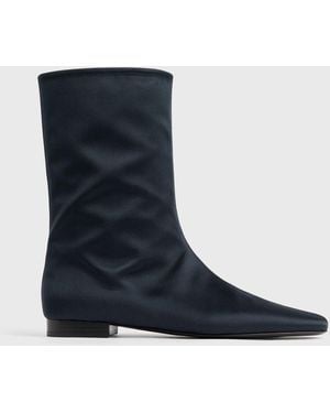 TOTEME Satin Ankle Boots - Blue