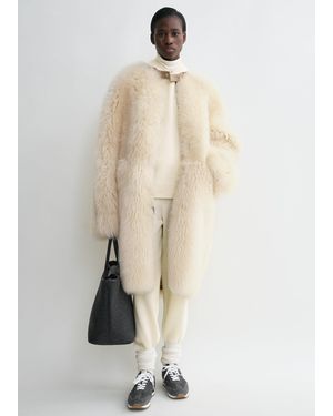 TOTEME Two-Way Shearling Coat Cream/Caramel - Natural
