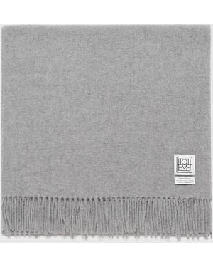 TOTEME Classic Wool Scarf Light Mélange - Grey