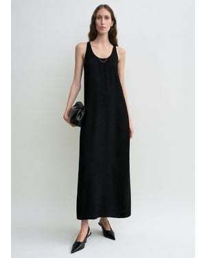 TOTEME Scoop-Neck Sablé Dress - Black