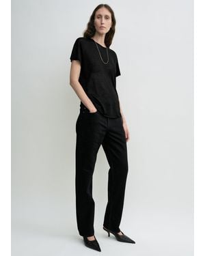 TOTEME Silk Tee - Black