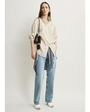 TOTEME Oversized Striped Shirt/Sky - Blue