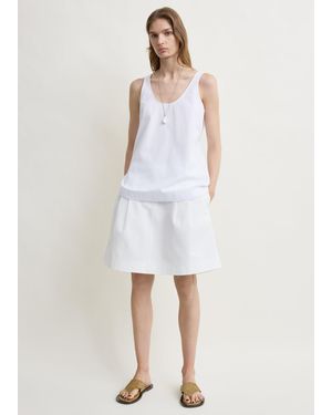TOTEME Scoop Poplin Tank - White