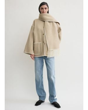 TOTEME Embroidered Scarf Jacket - Natural