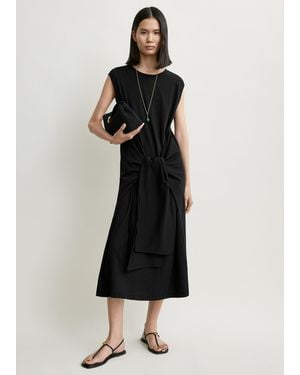 TOTEME Tie-Waist Jersey Dress - Black
