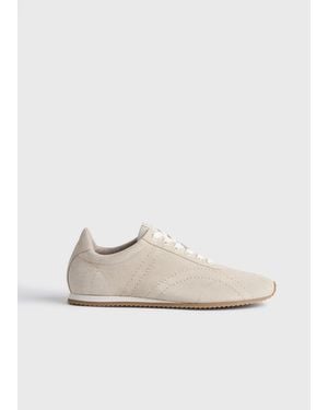 TOTEME Flex Suede Sneakers - White