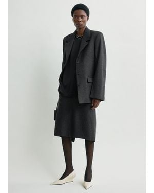 TOTEME Twill Suit Jacket Charcoal - Black