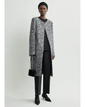 TOTEME Collarless Floral Coat - Grey