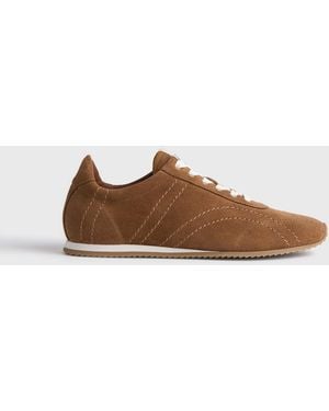 TOTEME Flex Suede Sneakers Copper - Brown