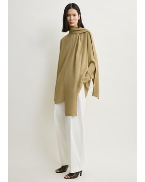 TOTEME Draped Scarf Blouse - Natural