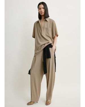TOTEME Fluid Polo Shirt - Natural