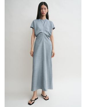 TOTEME Slouch Waist Crinkled Dress - Blue