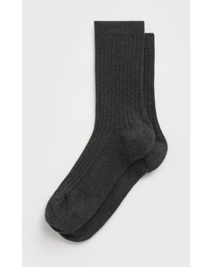 TOTEME Crew Socks Dark - Black