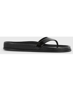 TOTEME Contoured Naplack Flip Flops - White