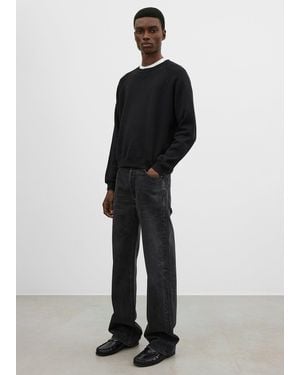 TOTEME Cotton Silk Sweatshirt - Black