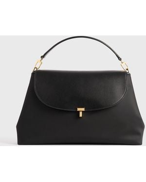 TOTEME T-Lock Nylon Satchel - Black