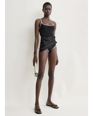 TOTEME Stripe Edge Swimsuit - Natural
