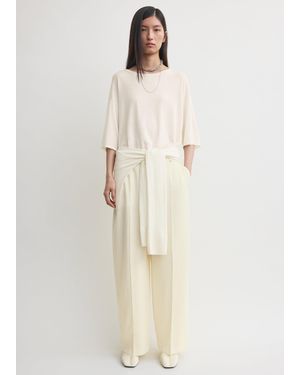 TOTEME Wide Fluid Trousers - Natural