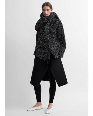 TOTEME Asymmetric Wool Silk Knit/Ecru - Black
