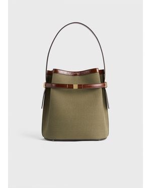 TOTEME Belted Canvas Bucket Bag - Natural