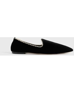 TOTEME Velvet Venetian Slippers - White
