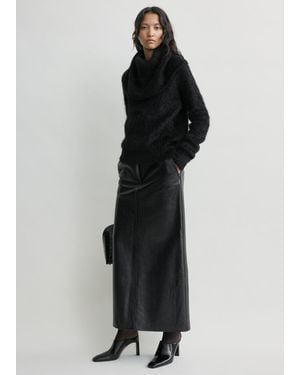 TOTEME Funnel Alpaca-Blend Knit - Black