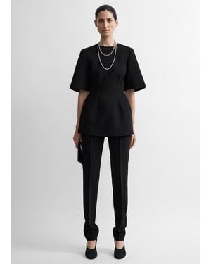 TOTEME Sculptural Scuba Top - Black