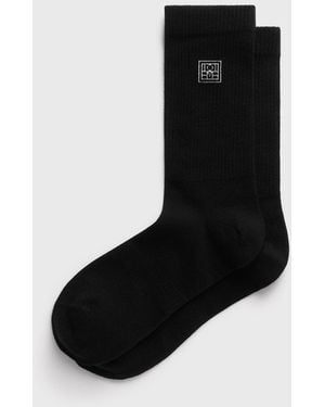 TOTEME Monogram Socks - Black