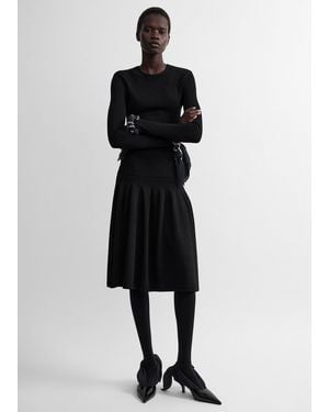 TOTEME Ribbed Waist Skirt - Black
